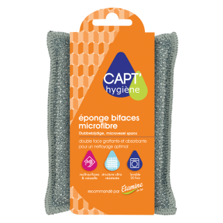 Éponge bifaces microfibre unité