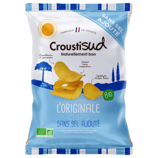 Chips de pomme de terre sans sel ajouté 100g